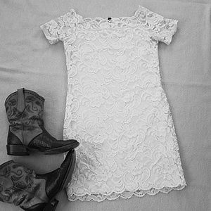 white lace dress